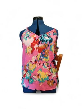 Floral Pink V-Neck Camisole Tank Top